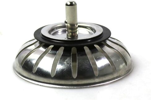 سدادة مصفاة حوض 83 مم SUS304 من الفولاذ المقاوم للصدأ مع عمود نحاسي 8 مم لحوض المطبخ والتخلص من القمامة باللون الفضي in Kuwait