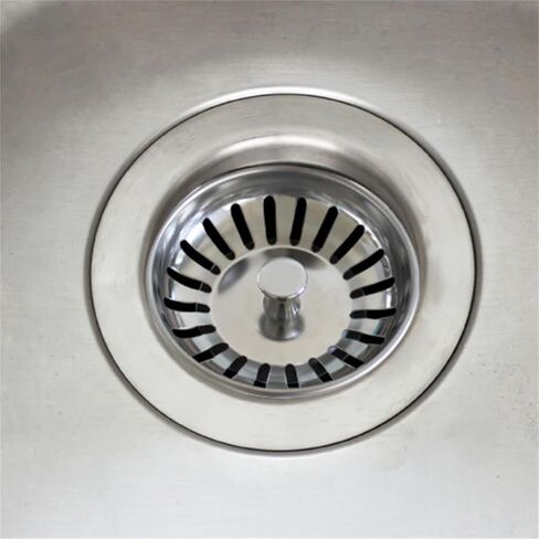 سدادة مصفاة حوض 83 مم SUS304 من الفولاذ المقاوم للصدأ مع عمود نحاسي 8 مم لحوض المطبخ والتخلص من القمامة باللون الفضي in Kuwait