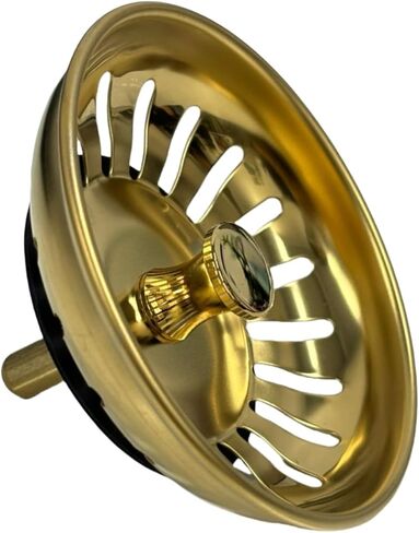 1 حزمة الذهب مصفاة حوض مطبخ قابس التصريف مع سدادة مطاطية سلة تصفية الفولاذ المقاوم للصدأ 83 مللي متر 3.27 بوصة in Kuwait