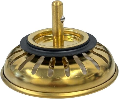 1 حزمة الذهب مصفاة حوض مطبخ قابس التصريف مع سدادة مطاطية سلة تصفية الفولاذ المقاوم للصدأ 83 مللي متر 3.27 بوصة in Kuwait