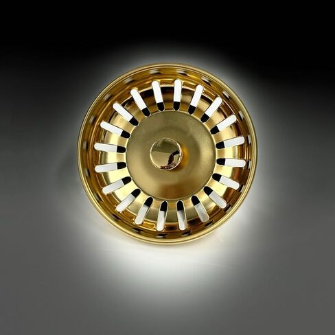 1 حزمة الذهب مصفاة حوض مطبخ قابس التصريف مع سدادة مطاطية سلة تصفية الفولاذ المقاوم للصدأ 83 مللي متر 3.27 بوصة in Kuwait