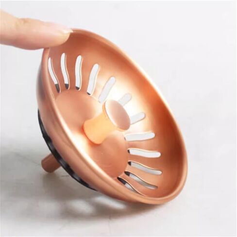 سدادة مصفاة حوض 83 مم من النحاس الأحمر SUS304 من الفولاذ المقاوم للصدأ مع عمود نحاسي 8 مم لمرشح حوض المطبخ in Kuwait