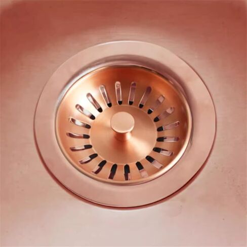سدادة مصفاة حوض 83 مم من النحاس الأحمر SUS304 من الفولاذ المقاوم للصدأ مع عمود نحاسي 8 مم لمرشح حوض المطبخ in Kuwait