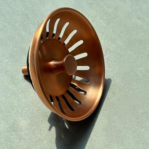 سدادة مصفاة حوض 83 مم من النحاس الأحمر SUS304 من الفولاذ المقاوم للصدأ مع عمود نحاسي 8 مم لمرشح حوض المطبخ in Kuwait