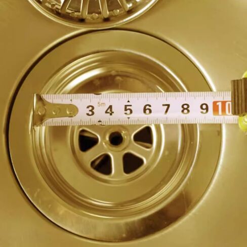 4 عبوات من مصفاة المغسلة الذهبية مجموعة سدادة تصريف من الفولاذ المقاوم للصدأ 304 مقاس 3.27 بوصة سدادة سلة مقاومة للصدأ مع سدادة مطاطية لأحواض المطبخ in Kuwait