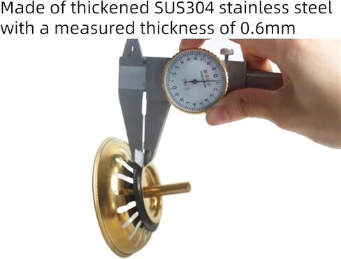 4 عبوات من مصفاة المغسلة الذهبية مجموعة سدادة تصريف من الفولاذ المقاوم للصدأ 304 مقاس 3.27 بوصة سدادة سلة مقاومة للصدأ مع سدادة مطاطية لأحواض المطبخ in Kuwait