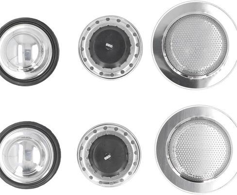 مجموعة مصفاة حوض من الفولاذ المقاوم للصدأ مكونة من 6 قطع مع سدادة تصريف وواقي من الرذاذ، 2 عبوة 4.4 بوصة 3.4 بوصة 3.1 بوصة لحوض المطبخ والتخلص من القمامة in Kuwait