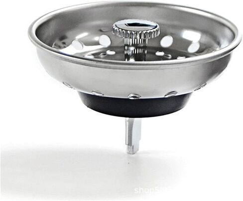 مجموعة مصفاة حوض من الفولاذ المقاوم للصدأ مكونة من 6 قطع مع سدادة تصريف وواقي من الرذاذ، 2 عبوة 4.4 بوصة 3.4 بوصة 3.1 بوصة لحوض المطبخ والتخلص من القمامة in Kuwait