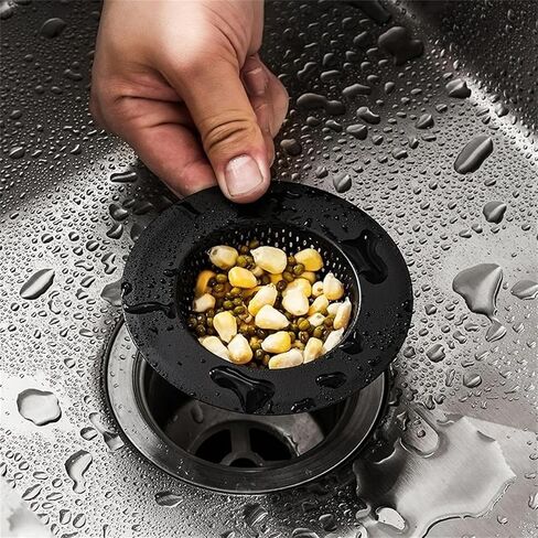 مجموعة مصفاة حوض من الفولاذ المقاوم للصدأ مكونة من 6 قطع مع سدادة تصريف وواقي من الرذاذ، 2 عبوة 4.3 بوصة 3.3 بوصة 3.1 بوصة لحوض المطبخ والتخلص من القمامة in Kuwait