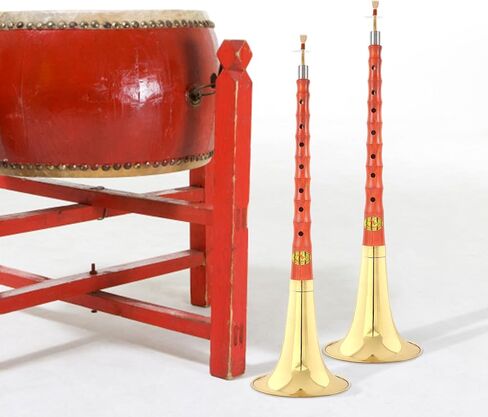 Suona Pole Replacement D Tone Redwood Suona Horn Accessory with Protective Case Chinese Instrument Part for Folk and World Music Performance in Kuwait