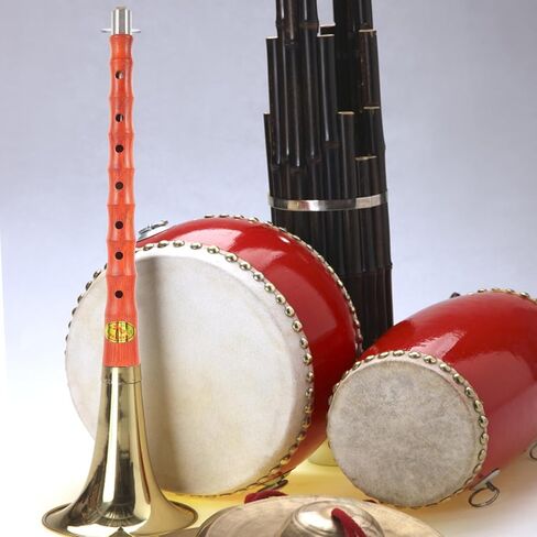 Suona Pole Replacement D Tone Redwood Suona Horn Accessory with Protective Case Chinese Instrument Part for Folk and World Music Performance in Kuwait