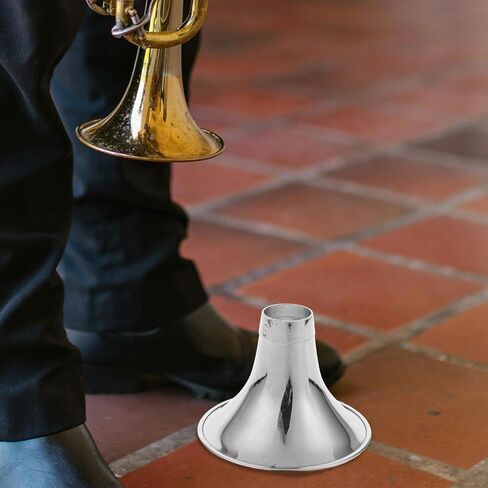 Garneck Thickened Professional Suona Horn Bowl Mouthpiece Replacement, Silver-plated Metal Suona Accessory, Small G Key Instrument Part for Folk Wind Instruments in Kuwait