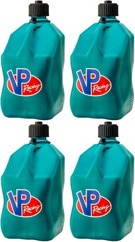 VP Racing 3622-CA، إبريق سباق السيارات سعة 5.5 جالون بمقبض محيطي، وغطاء متعدد الأغراض وحشيات مطاطية، كاريبي (4 عبوات) in Kuwait