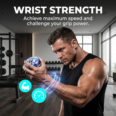 2026 Upgraded Torque Ball Wrist Exerciser, Auto-Start Gyroscopic Forearm & Hand Strength Trainer, Resistance Training Tool in Saudi Arabia