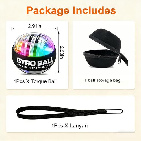 2026 Upgraded Torque Ball Wrist Exerciser, Auto-Start Gyroscopic Forearm & Hand Strength Trainer, Resistance Training Tool in Saudi Arabia