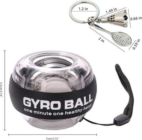 Hand Grip Strengthener Ball Wrist Ball gyro ball Exerciser Auto-Start Wrist Balls Hand Exerciser Devices with LED Lights for Strengthening Arms hand strengthening devices powerball gyro exerciser in Saudi Arabia