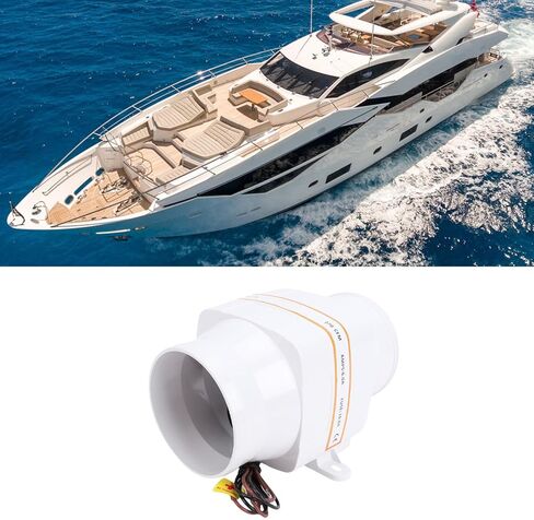 مروحة 12 فولت، منفاخ هواء بحري على الخط مع مخرج تدفق هواء 270 قدم مكعب في الدقيقة، منفاخ داخلي صامت 12 فولت لتهوية القوارب الشراعية واليخوت in Kuwait