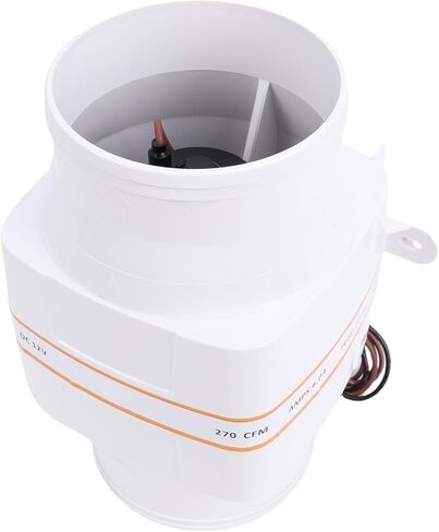 مروحة 12 فولت، منفاخ هواء بحري على الخط مع مخرج تدفق هواء 270 قدم مكعب في الدقيقة، منفاخ داخلي صامت 12 فولت لتهوية القوارب الشراعية واليخوت in Kuwait