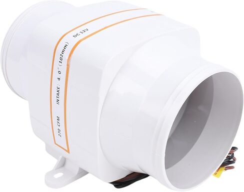 مروحة 12 فولت، منفاخ هواء بحري على الخط مع مخرج تدفق هواء 270 قدم مكعب في الدقيقة، منفاخ داخلي صامت 12 فولت لتهوية القوارب الشراعية واليخوت in Kuwait