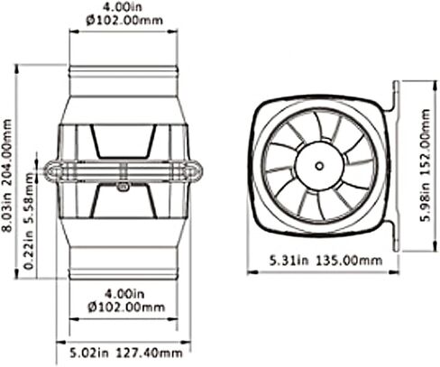 Qiilu High Performance 4in 270CFM Bilge Air Blower Inline Electric White for Marine Boat DC 24V Quiet Operation in Saudi Arabia