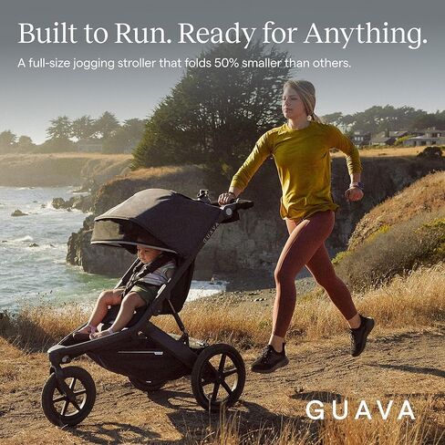 عربة الركض جوافة روم مع طية تعشيش ثلاثية الأبعاد | عربة سفر للأطفال والرضع قابلة للطي بشكل مدمج | عربة أطفال للجري لجميع التضاريس | عربة أطفال محمولة قابلة للطي تصل إلى 60 رطلاً in Kuwait