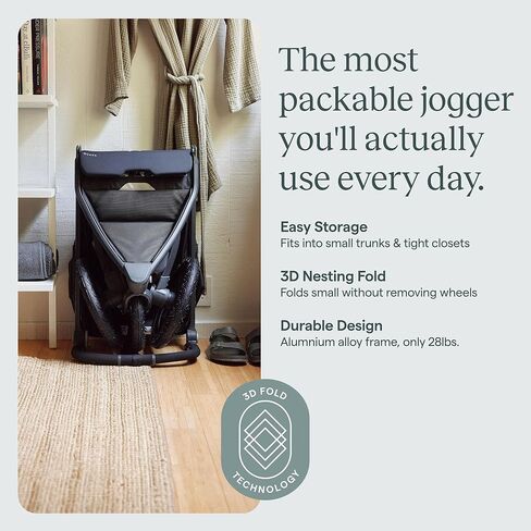 عربة الركض جوافة روم مع طية تعشيش ثلاثية الأبعاد | عربة سفر للأطفال والرضع قابلة للطي بشكل مدمج | عربة أطفال للجري لجميع التضاريس | عربة أطفال محمولة قابلة للطي تصل إلى 60 رطلاً in Kuwait