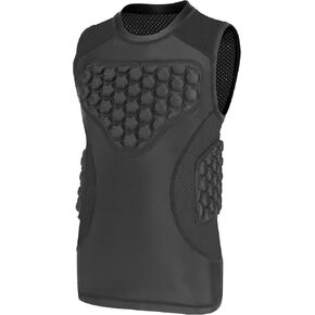 Youth Baseball Chest Protector, Heart Sternum Rib Guard Padded Compression Shirt with 3 PCS EVA Pads for Softball Football Baseball Lacrosse in Kuwait