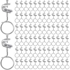 hicarer 50 مجموعة 1/4 × 20 شعاع المشبك الصلب الصغيرة C المشابك مع مسامير آلة معدنية الخيوط اللجام حلقات كابل حلقة الشماعات للأنابيب، يمكن أن تحمل 75 رطل (1 1/4 بوصة حلقات اللجام) in Kuwait