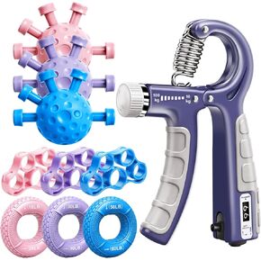 Grip Strength Trainer Kit, 3 Colors Forearm Strengthener & Hand Grip Strengthener, Finger Exerciser & Stretcher for Strength Training, Recovery & Flexibility in Kuwait