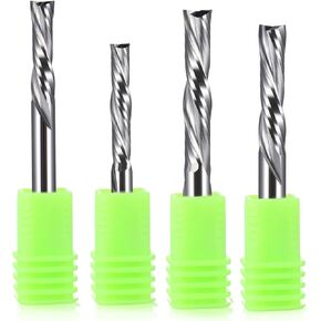 50 قطعة من مطاحن نهاية الكربيد لأعلى ولأسفل 3.175 مم 4 مم لقم توجيه لولبية عرقوب اثنين من قطع الطحن المضغوطة من الكربيد الصلب مطحنة نهاية باستخدام الحاسب الآلي (50P 3.175x17x38L) in Kuwait