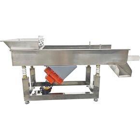 Linear Vibrating Screen Electric Linear Shaker Vibrating Sifter 10mm Screen Round Hole Stainless Steel 110V (Two Motor) Sieve for Efficient Sorting & Separation in Kuwait