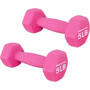 معدات الصالة الرياضية المنزلية من Balelinko، تدريبات القوة، فقدان الوزن، البيلاتيس، أوزان اليوغا، مجموعات أوزان مجانية للنساء والرجال وكبار السن والشباب، 5 رطل وردي، زوج in Kuwait