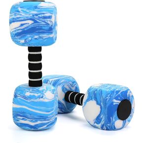 قطعتان من أوزان المياه لتمارين حمام السباحة، معدات التمارين الرياضية المائية المصنوعة من إسفنج EVA، دمبل حمام السباحة للنساء والأطفال وكبار السن، وتمارين المياه، وفقدان الوزن in Kuwait