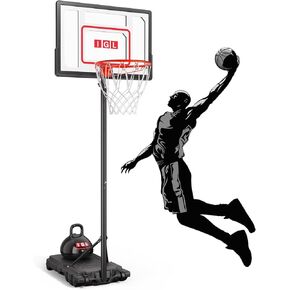 IGL Kids Basketball Hoop Outdoor Adjustable, 33 Inch Portable Basketball Goal with PC Backboard, Fillable Base & 40 lb Weight Ball for Backyard & Driveway in Kuwait