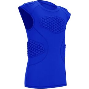 DEVOROPA Youth Boys Football Baseball Padded Shirt Sleeveless Compression Undershirt Chest Protector Rib Heart Softball in Kuwait