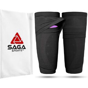 أكمام واقية للساق لكرة القدم - جوارب واقية للساق للشباب والكبار مع جيب - أكمام لكرة القدم للأطفال وحوامل لحماية الساق للأولاد والبنات وتدريبات كرة القدم والمباريات الرياضية للأعمار من 4 إلى 12 عامًا in Kuwait