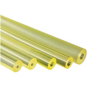 Polyurethane Rod, PU Hollow Bar Translucent Yellow 16-100mm OD 6-10mm ID 500mm(65 * 10mm) in Kuwait