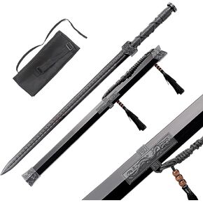 Chinese Han Sword Polypropylene Long Sword with high Toughness Training Samurai Knife Training Sword(Chinese Dragon Pattern Han Sword) in Kuwait