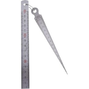 PURPLELILY Stainless Steel Taper Welding Gauge Test Welding Taper for Gauge Depth Ruler Hole Inspection Tool 2 Pieces 1-15mm 1- Taper Ruler in Kuwait