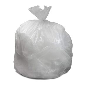 Trash Can Liners, Premium HDPE Natural coreless Rolls, 45 Gallon, 40" Width x 48" Length, 16 Micron (Pack of 250) in Saudi Arabia