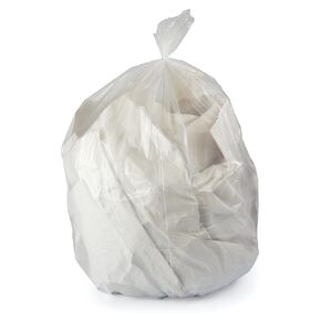 Eco-Blend Max 40-45 Gallon Can Liner by Heritage Bag Co. (150 Pack) 40"x46" 0.8mil Clear. Made with 30% PCR in Saudi Arabia
