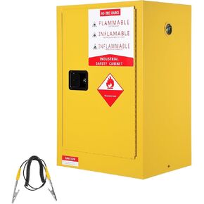 خزانة أمان Hetoy مقاومة للحريق وقابلة للاشتعال - فولاذ ملفوف على البارد، باب يغلق تلقائيًا، رف قابل للتعديل، احتواء الانسكابات، تخزين المواد الكيميائية الخطرة من الدرجة الصناعية - خزانة أمان آمنة، 40 جالونًا in Kuwait