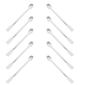 10pcs Stainless Steel Laboratory Sampling Spoons Double-Ended Micro Spatulas Corrosion-Resistant Square Mixing Tools for Lab and Medical Use in Saudi Arabia