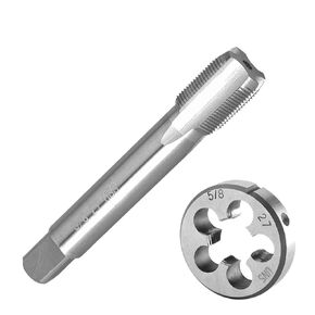 5/8-11 5/8-18 5/8-20 5/8-24 5/8-27 5/8-32 Tap and Die Set Right Hand, HSS Thread Taps & Round Dies(5I8-24 UNEF) in Kuwait