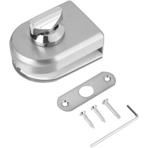 Glass Door Lock, 10~12mm Stainless Steel Latch Rotary Knob Open/Close Home Hotel Bathroom Tools Hardware in Kuwait