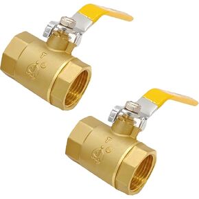 2-حزمة 1 بوصة صمام كروي نحاسي كامل المنفذ، 1 بوصة صمام نحاسي NPT، 1 بوصة أنثى × أنثى خيط نحاسي عالي التحمل لإيقاف المياه والزيت والغاز in Kuwait