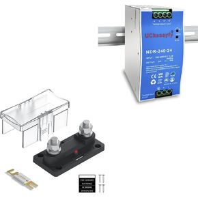 Bundle of NDR-240-24 DIN Rail Power Supply & 300A Fuse Box in Kuwait