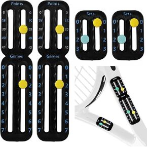 Tennis Score Keeper for Racket Padel, 2PCS Tennis Racquet Score Record, Scoreboard Counter 1.9g Lightweight Portable Mini Point Games Tracker Easy to Mount, Tennis Sports Lover Gift in Saudi Arabia