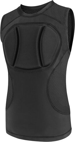 Youth Baseball Chest Protector, Heart Sternum Rib Guard Padded Compression Shirt with 3-Segment EVA Pads for Softball Football Baseball Lacrosse in Kuwait