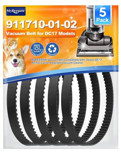 5 Pack DC17 Vacuum Belts Compatible with DC17 Animal Absolute Vacuum Cleaner, Replace Part 911710 01 02 in Kuwait